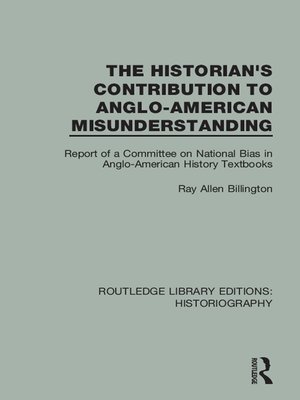 cover image of The Historian's Contribution to Anglo-American Misunderstanding